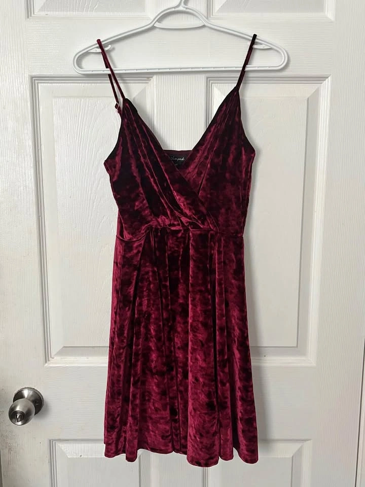 Cute Revamped Red Velvet Dress