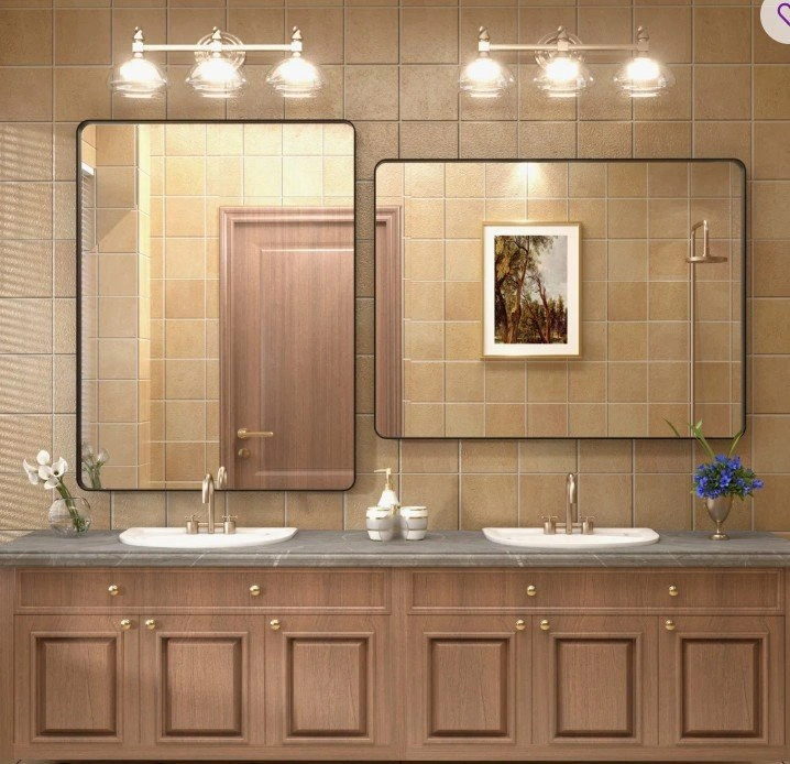 40"x60" Thick Aluminum Framed Bathroom Mirror - photo 2