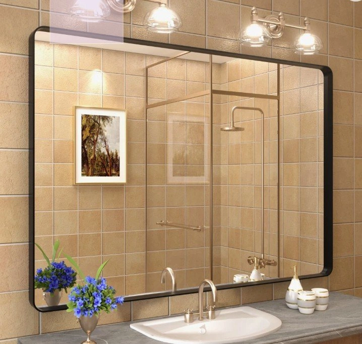 40"x60" Thick Aluminum Framed Bathroom Mirror - photo 3