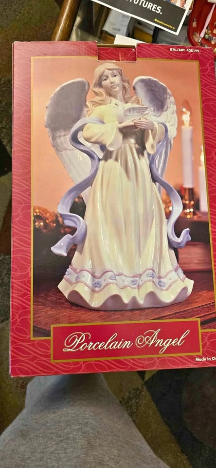 Large Vintage Porcelain Angel
