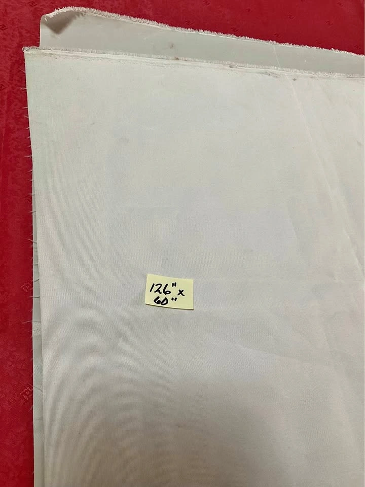 White Waterproof Tarp Fabric 126" x 60"