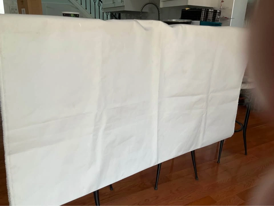 White Waterproof Tarp Fabric 126" x 60" - photo 3
