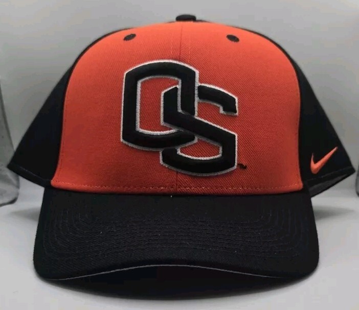 Nike Oregon State Beavers Hat - Orange & Black Fitted Cap Size 8