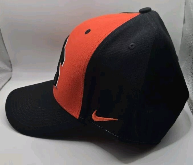 Nike Oregon State Beavers Hat - Orange & Black Fitted Cap Size 8 - photo 2