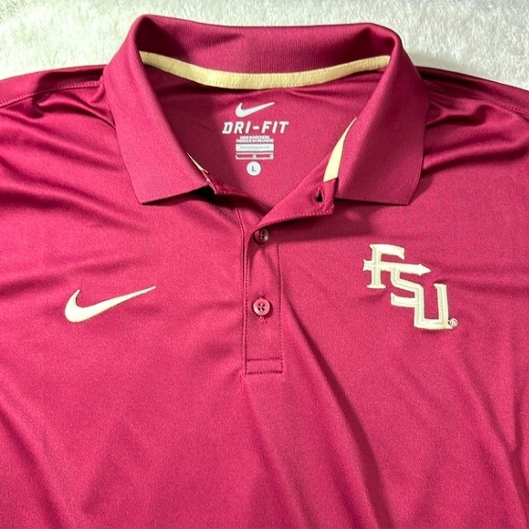 Nike FSU Florida State University Men's Polo Shirt Dri-FIT Large - photo 3