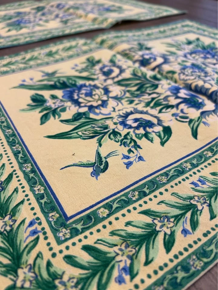3 Vintage Floral Decorative Wall Pieces/Place Settings - photo 3