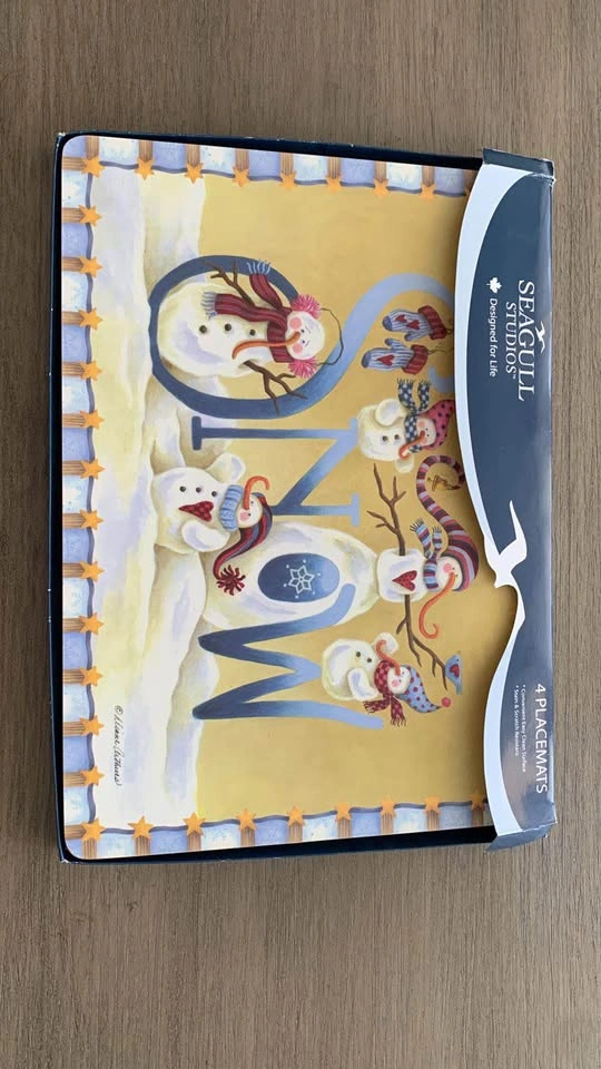 Christmas Placemats Set (8) – Snowman Design - photo 2