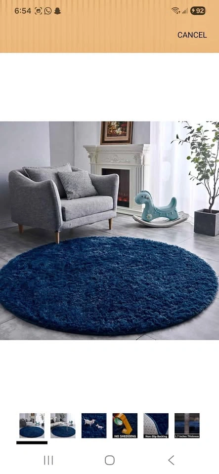 Round Super soft Shaggy Rug 7 Feet
