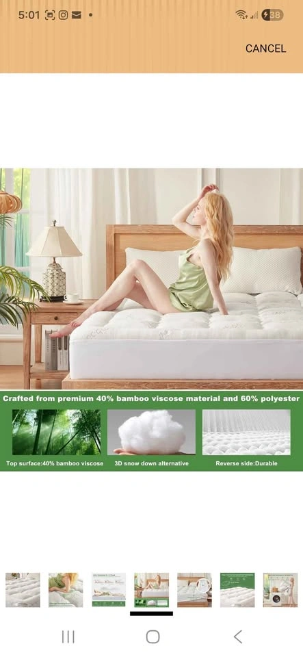 Mattress Topper King*New - photo 5