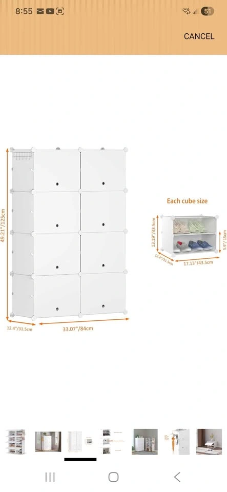 Shoe Rack with door New - photo 3