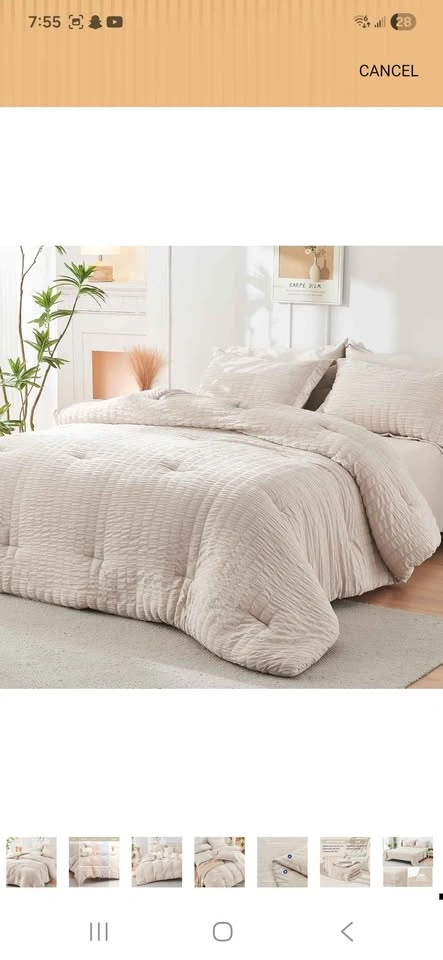 Beige 7-piece Comforter set*new - photo 2