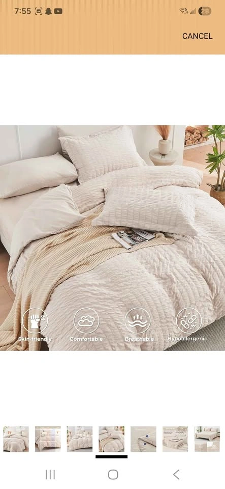 Beige 7-piece Comforter set*new - photo 4