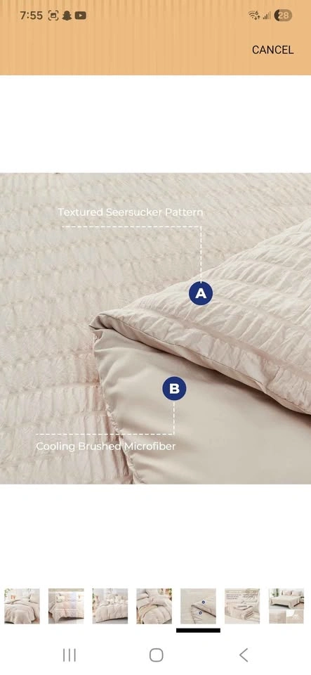Beige 7-piece Comforter set*new - photo 5
