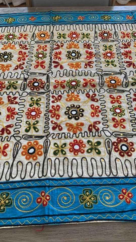 Hand-Embroidered Indian Table Runner / Decorative Textile - photo 3