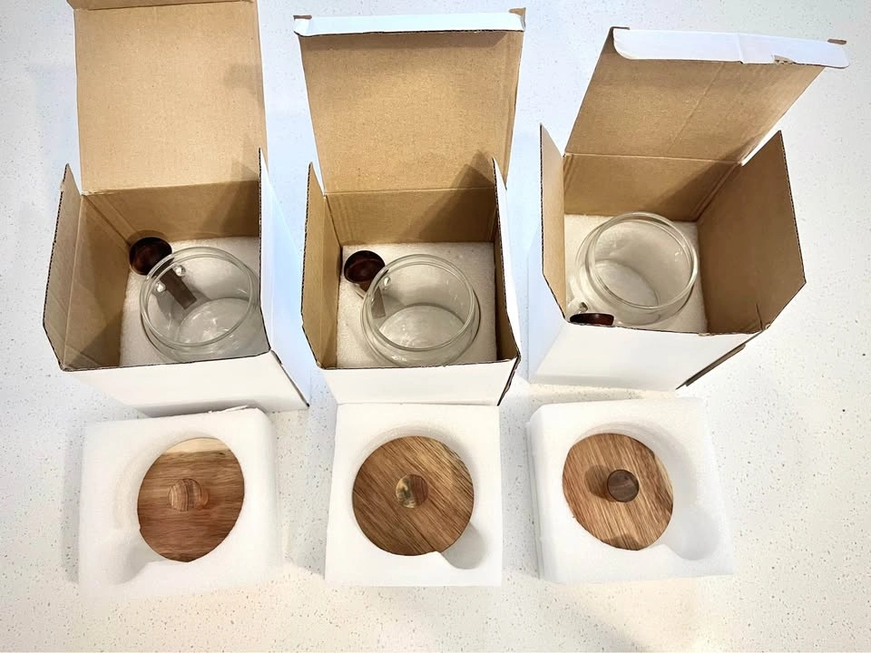 Glass Storage Jar Set with Wooden Lids & Spoons 400 mL (13.5 oz) - photo 5