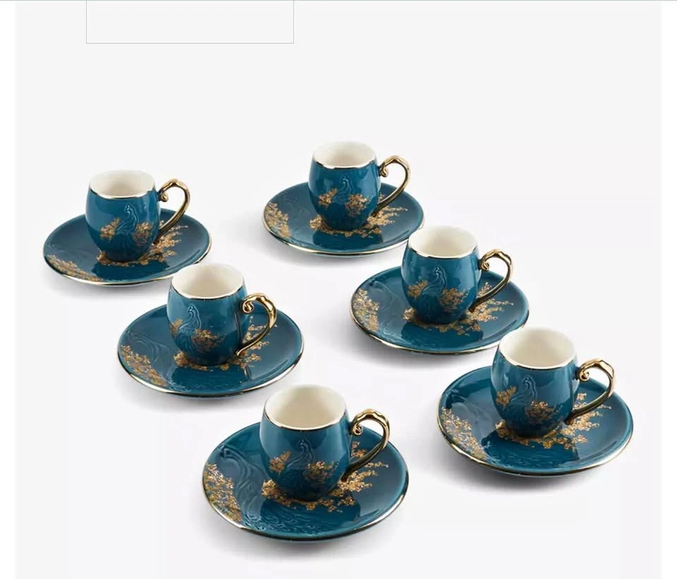 12-Piece Turkish Coffee Cup and Saucer Set