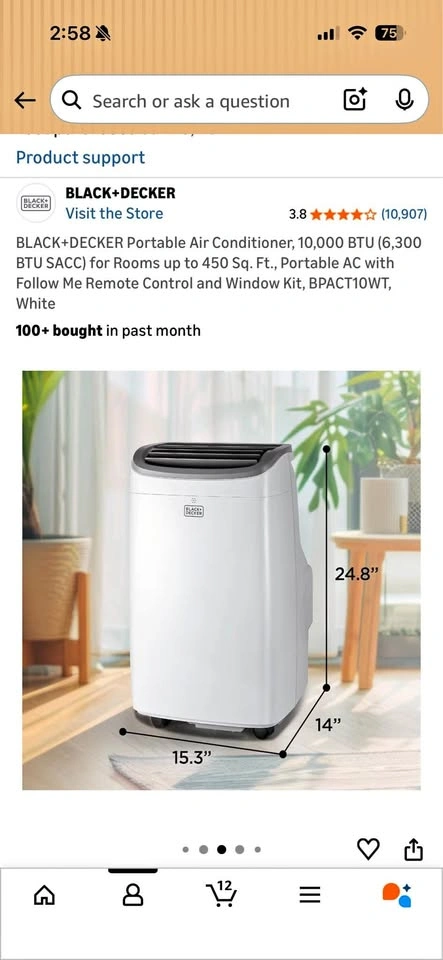 Black and Decker Portable AC unit