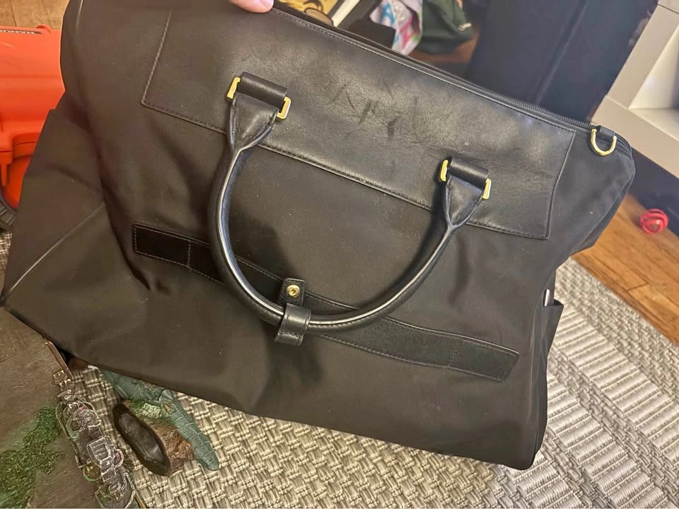 Tumi Black Leather Weekend Bag