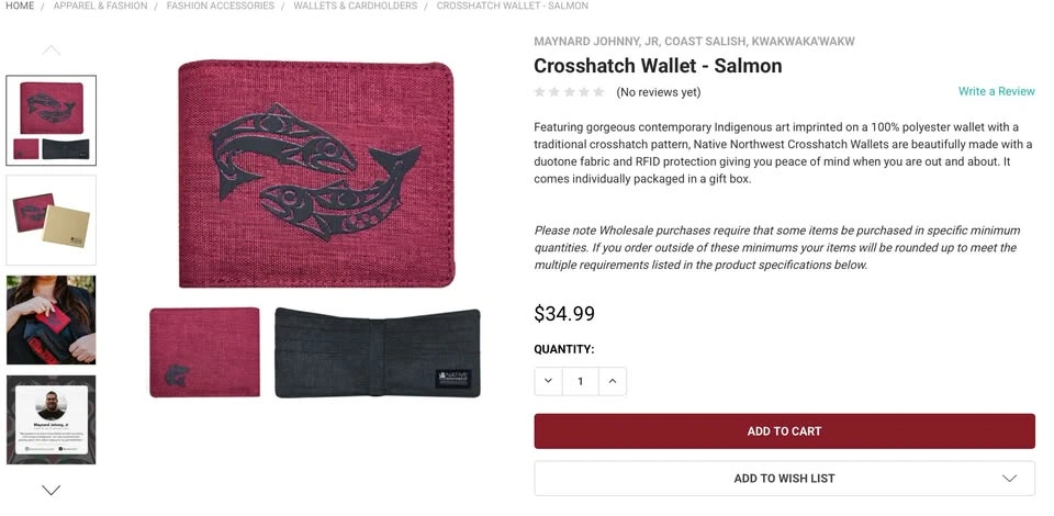 Crosshatch Wallet (Salmon) - Native Northwest - photo 4
