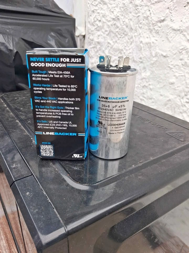 Capacitor dual 35/6 uF +/-5% 370/440 VAC