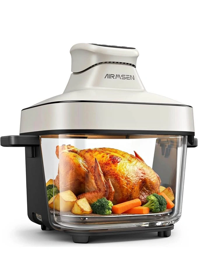 AIRMSEN 6.3 QT Glass Air Fryer Non-Toxic