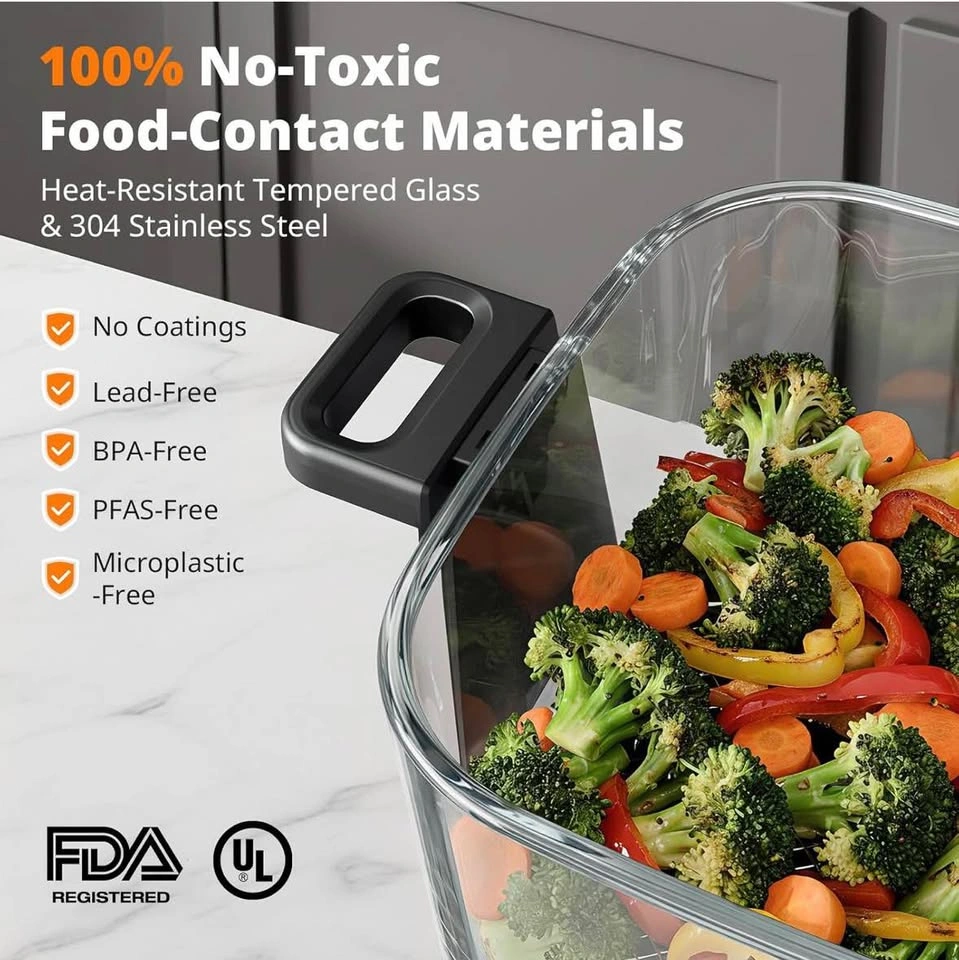 AIRMSEN 6.3 QT Glass Air Fryer Non-Toxic - photo 3