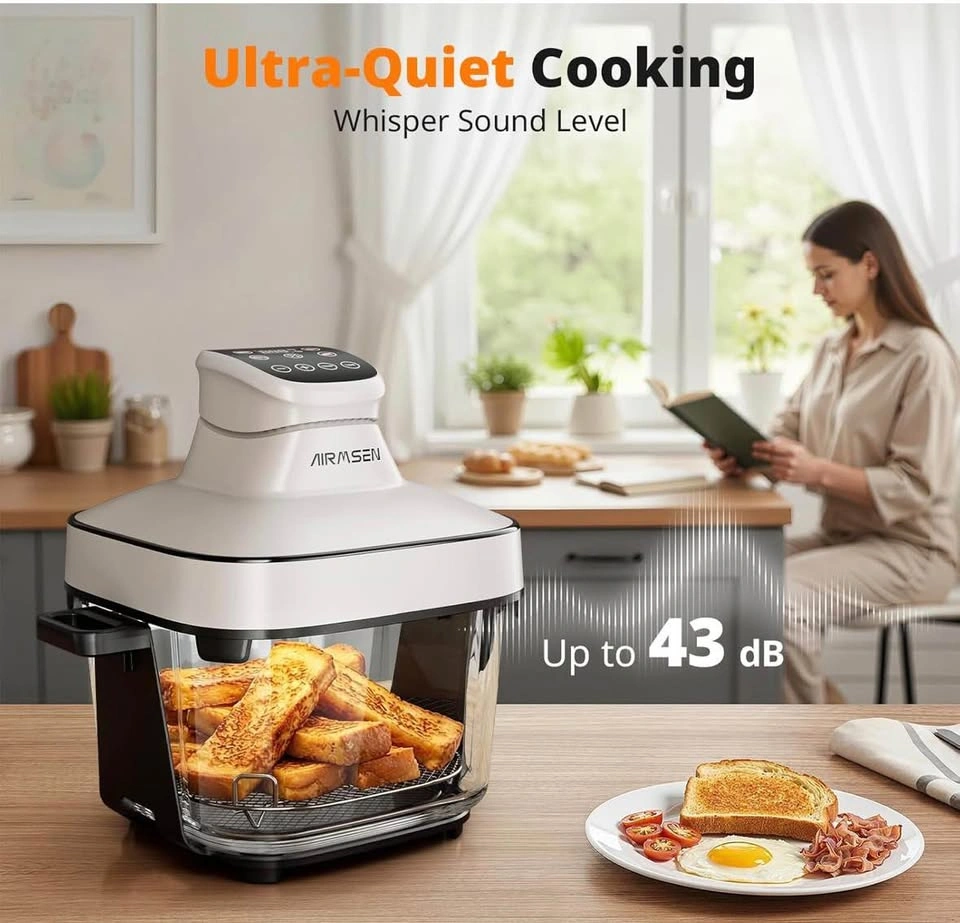 AIRMSEN 6.3 QT Glass Air Fryer Non-Toxic - photo 4