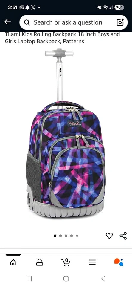 Backpack on wheels - amazing for little kids