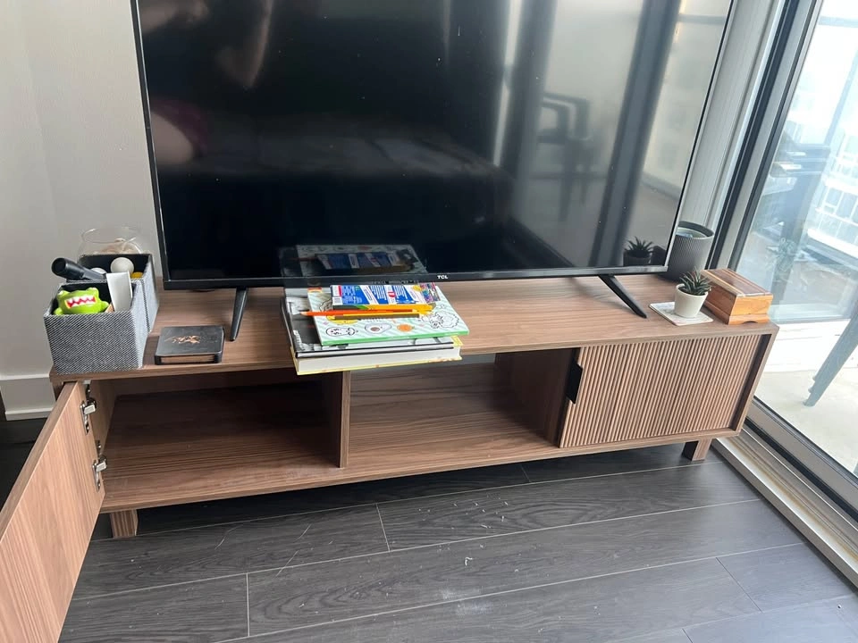 MCM Medium Wood TV Stand - photo 3