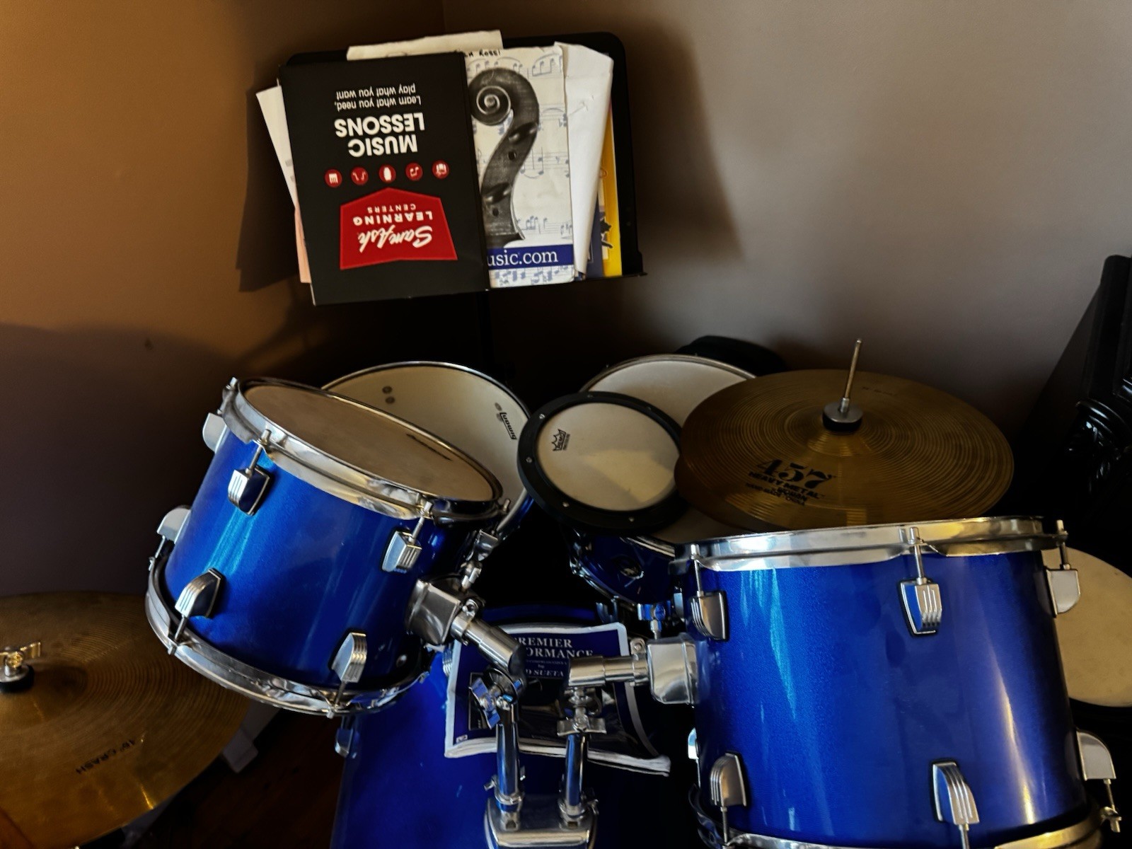 Ludwig LC175 Accent Drive Complete Drum Kit, Deep Blue - 5 Piece