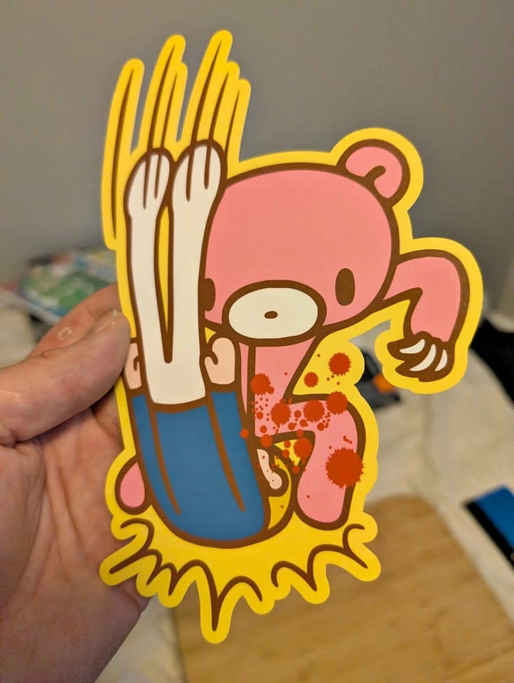 8" Gloomy Bear Vinyl Decal Large Anime Car & Laptop Sticker