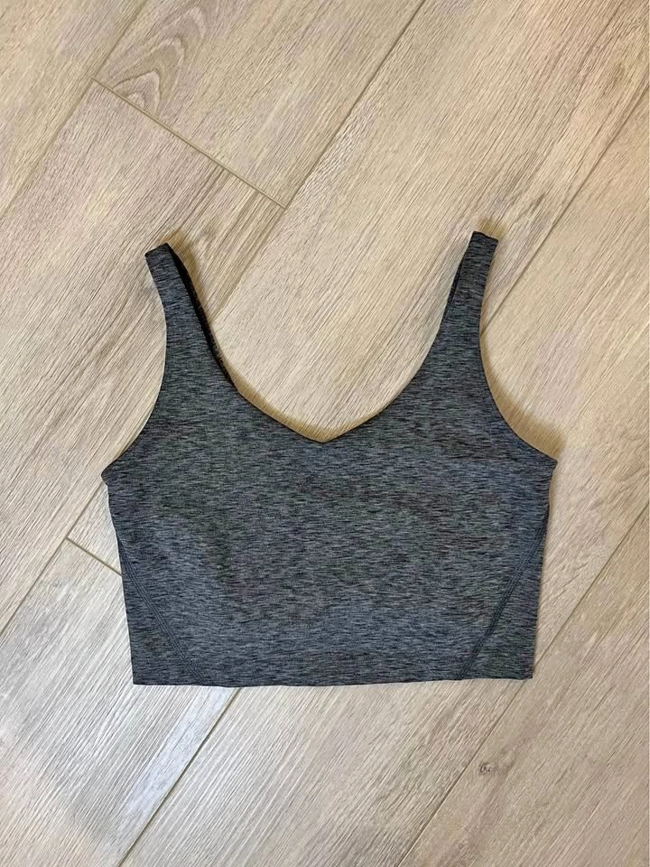GILLY HICKS Charcoal Gray Crop Tank Bra