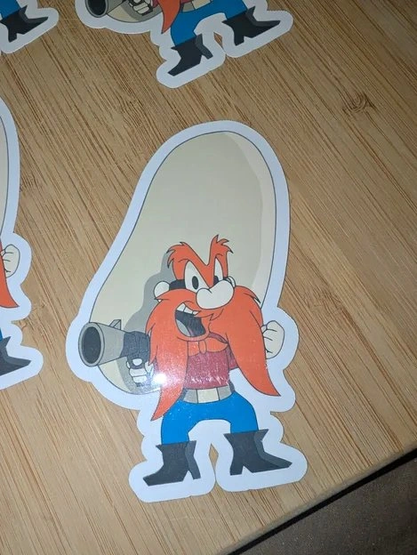 Yosemite Sam Die-Cut Vinyl Sticker | Classic Cartoon Decal