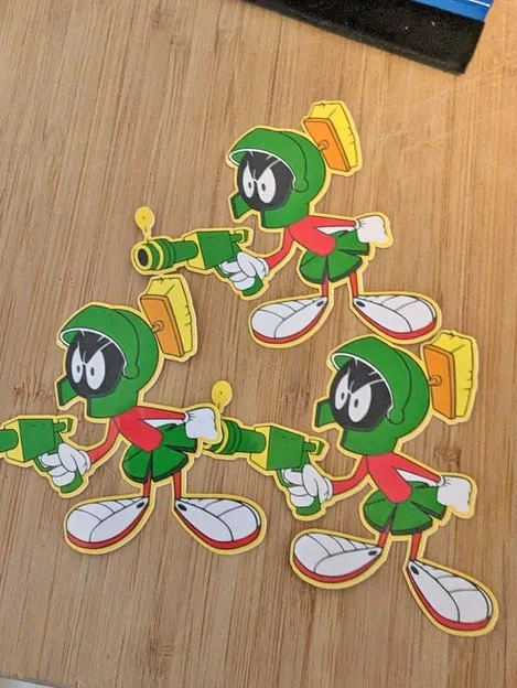 Marvin Martian Ray Gun Die-Cut Vinyl Sticker - 4" Decal
