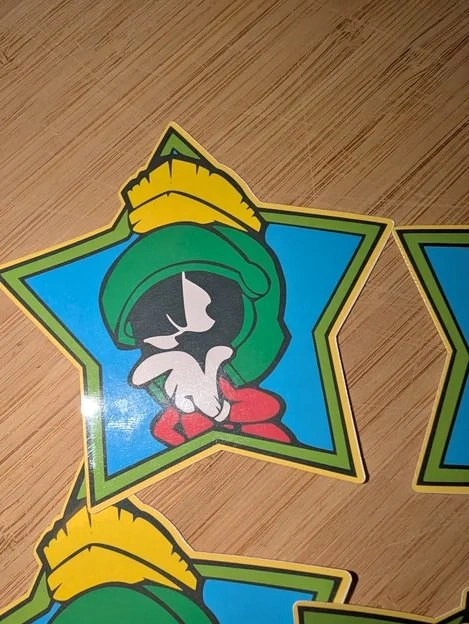 Marvin Martian Star Die-Cut Vinyl Sticker - 4 Inch Decal