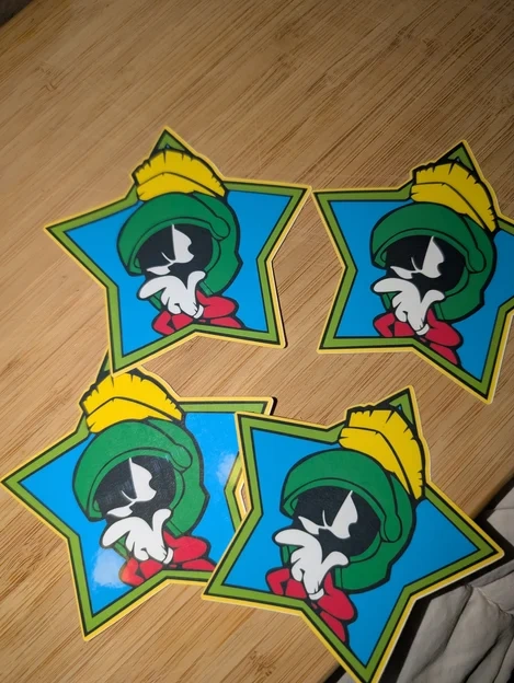 Marvin Martian Star Die-Cut Vinyl Sticker - 4 Inch Decal - photo 2