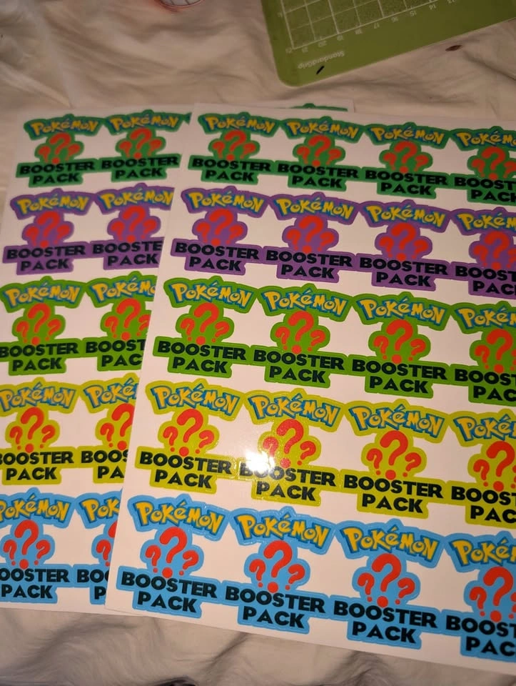 Pokémon Mystery Booster Pack Seals - Vinyl Packaging Decals