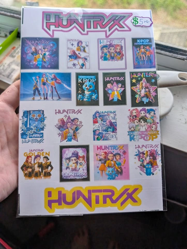 Huntrix K-Pop Vinyl Decal Sheet - Demon Hunter Sticker Pack