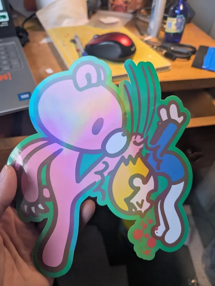 8" Gloomy Bear Vinyl Decal Large Anime Car & Laptop Sticker - photo 2