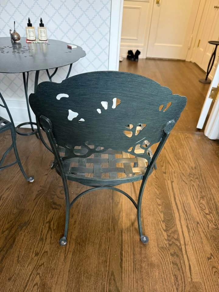 Green metal chair - photo 2