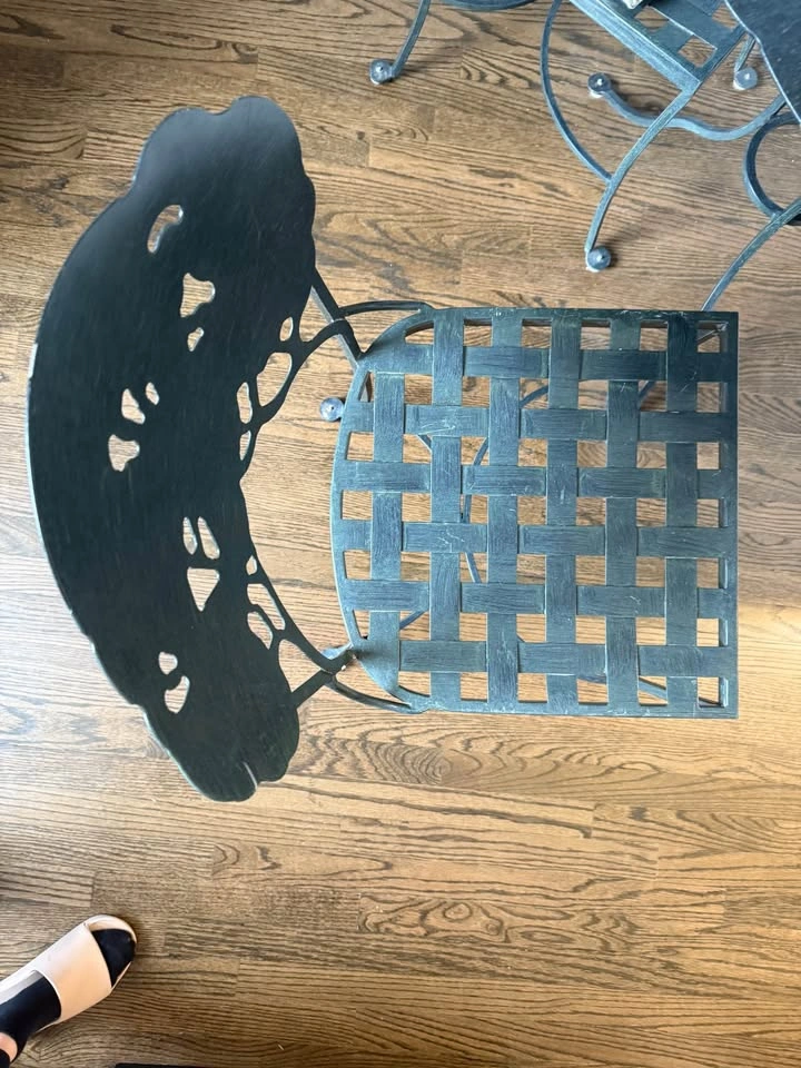Green metal chair - photo 3