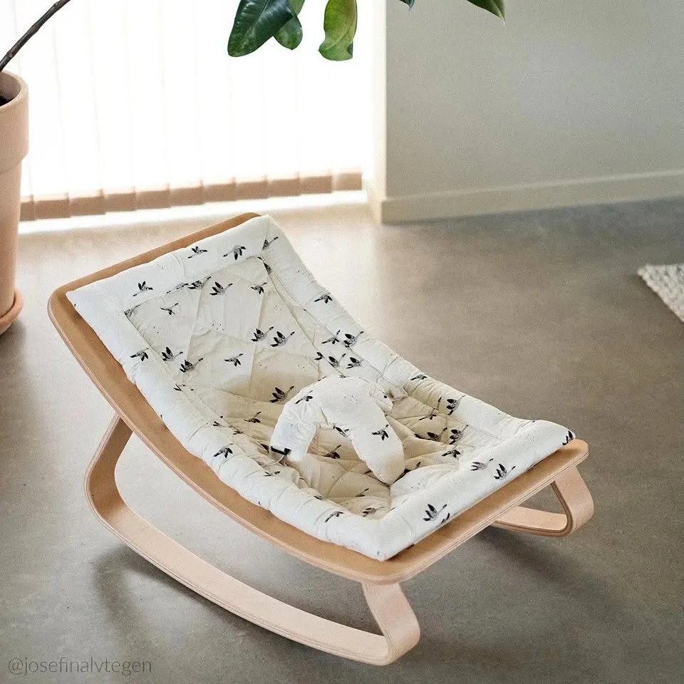 Orig $463 NEW IN BOX Charlie Crane Baby Rocker + Arch