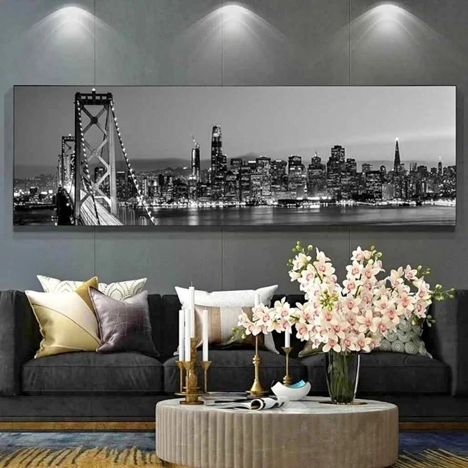 San Francisco Bay Bridge - Framed Panoramic