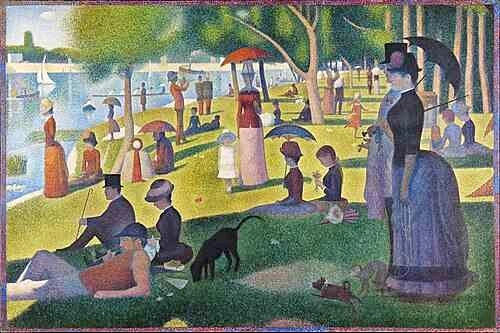 A Sunday on La Grande Jatte - Georges Serrat - Framed Glass
