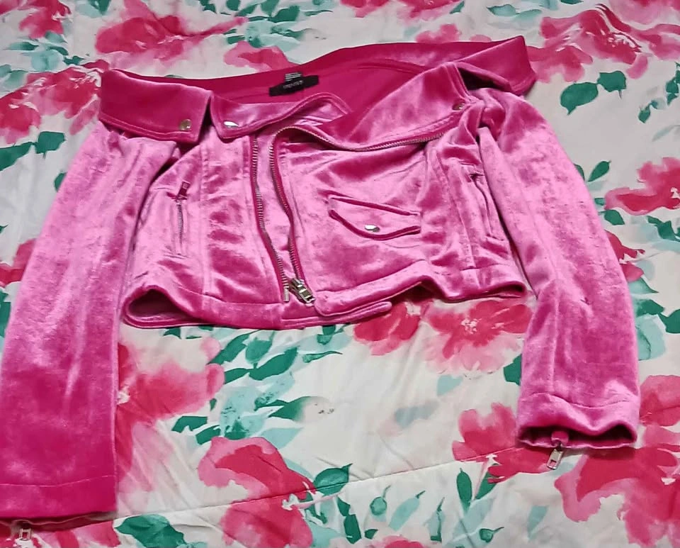 Pink Velour SIZE Small Women's Jacket $5