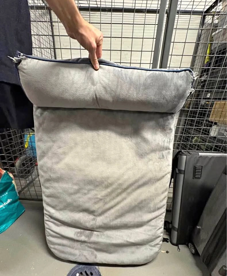 Large Plush Dog Bed (40" x 29") - Clean, Lightly Used