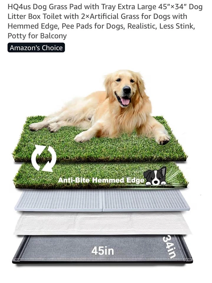 Brand New HQ4us XL Dog Grass Pad & Tray System (45" x 34")