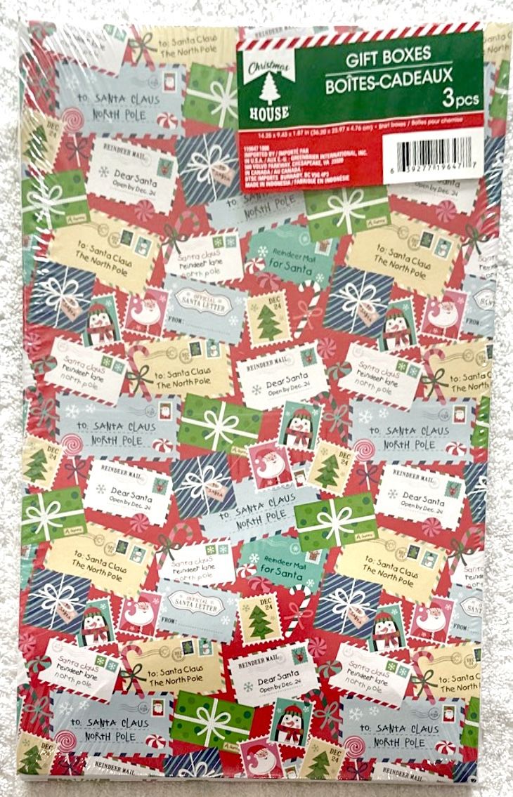 Christmas Gift Boxes - 3 Piece - Assorted Designs