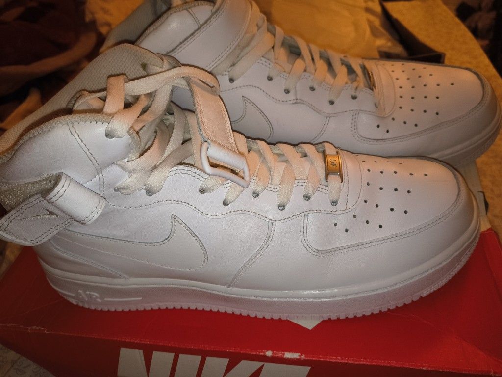 Nike Air Force 1 white on white size 13 - photo 2