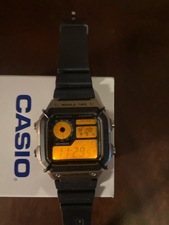 Modded Casio AE1200 "James Bond" Watch - Gold Case - photo 2